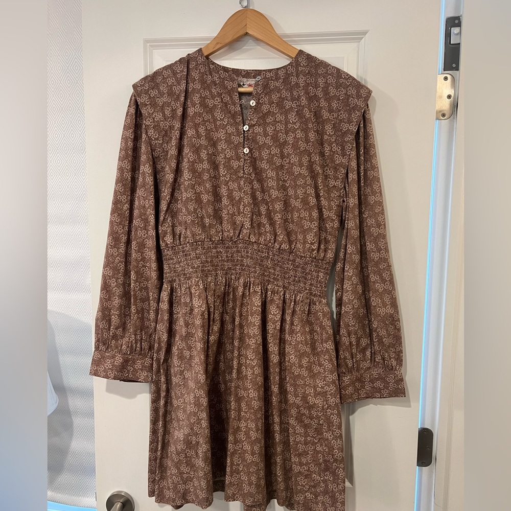 Faherty Long sleeve cotton dress